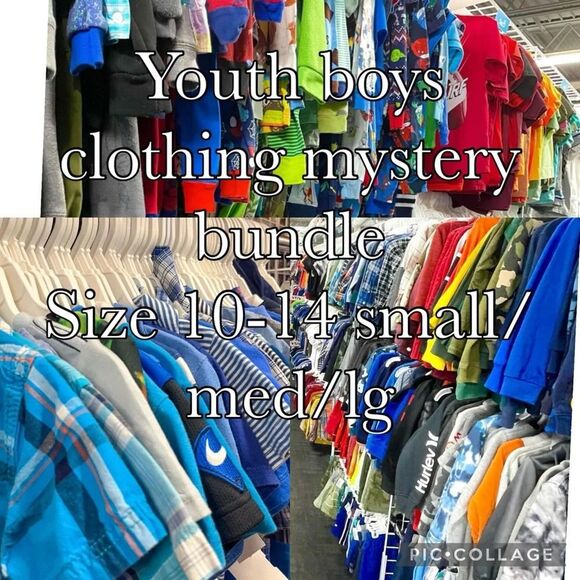 Huge lot Youth Boys mystery bundle size 10-14 small, med, leg - Picture 1 of 4